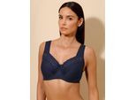 Entlastungs-BH MISS MARY, Damen, Gr. 90, Cup B, marine, 68% Baumwolle, 24% Polyester, 8% Elasthan, BHs Entlastungs-BH