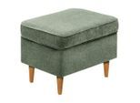 Carryhome Hocker, Olivgrün, Eiche Wotan, Textil, Buche, massiv, rechteckig, 63x43x42 cm, Stoffauswahl, Wohnzimmer, Sessel, Hocker & Hockerbänke, Sitzhocker