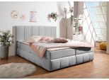 Boxbett OTTO HOME "Hartley inkl. Bettkasten und Topper, auch in Überlänge erhältlich", grau, B:172cm L:210cm, Komplettbetten, wahlweise mit Bonnell- oder TTFK-Matratze in H2, H3 o. H4 erhältlich