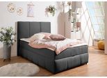 Boxbett OTTO HOME "Hartley inkl. Bettkasten und Topper, auch in Überlänge erhältlich", grau (anthrazit), B:102cm L:210cm, Komplettbetten, wahlweise mit Bonnell- oder TTFK-Matratze in H2, H3 o. H4 erhältlich