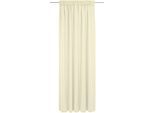 Vorhang WIRTH "Sunday", beige (creme), B:142cm H:345cm, Jacquard, Baumwolle, Polyester, Gardinen, nach Maß