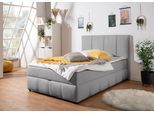 Boxbett OTTO HOME "Hartley inkl. Bettkasten und Topper, auch in Überlänge erhältlich", grau, B:132cm L:210cm, Komplettbetten, wahlweise mit Bonnell- oder TTFK-Matratze in H2, H3 o. H4 erhältlich