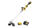 Set DeWalt Akku-Rasentrimmer 18V faltbar, brushless + Akku 5Ah + Ladegerät 4A (DCMST561P1-QW)