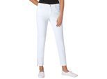 Stretch-Jeans ASCARI, Damen, Gr. 24, Kurzgrößen, weiß, 91% Baumwolle, 6% Polyester, 3% Elasthan, unifarben, lang, Jeans