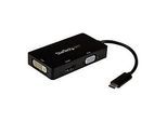 StarTech.com 4K USB C to HDMI, VGA & DVI Multi Port Video Display Adapter for Mac / Windows Laptop & Monitor (CDPVGDVHDBP)