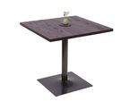 Bistrotisch MCW-H10, Bartisch Thekentisch, Industrial Gastronomie Ulme Holz MVG-zertifiziert 75x80x80cm ~ dunkelbraun