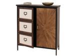 Apothekerkommode MCW-O79, Schrank Highboard Staufächer, Vintage Shabby-Look 94x80x35cm, natur hell