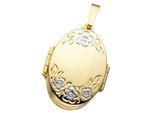 Medallionanhänger JOBO "Anhänger Medaillon Blumen oval 26 mm", gelbgold 333, Schmuckanhänger, Damen, Gelbgold 333, 333 Gold für 6 Fotos