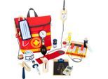 small foot Kinder-Arztkoffer , Mehrfarbig , Holz, Textil , 18-teilig , 25x33x16 cm , unisex , EN 71 , Spielzeug, Holzspielzeug