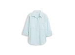TOM TAILOR Damen Bluse mit Brusttaschen, blau, Meliert, Gr. 40