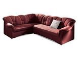 Ecksofa DOMO COLLECTION "Papenburg B/T/H: 242/190/84 cm L-Form", rot (karminrot), B:242cm H:84cm T:190cm, Struktur ( 90% Polyester, 10% Polyacryl);Microfaser PRIMABELLE (100% Polyester);Kunstleder SOFTLUX;Luxus-Microfaser (100% Polyester), Sofas, Ecksofa, wahlweise mit Bettfunktion, Langer Schenkel links oder rechts