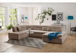 Wohnlandschaft HOME AFFAIRE "Avesa U-Form", braun (coffee), B:355cm H:80cm T:216cm, 95% Polyester, 5% Polyacryl, Sofas, Wohnlandschaft, Wahlweise mit Armteilverstellung und Bettfunktion, B/T/H: 355/216/80cm