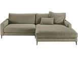 Ecksofa HOME AFFAIRE "Downtown, B/T/H: 272/190/84 cm L-Form", grün, B:272cm H:84cm T:190cm, 96% Polyester, 4% Polyacry, Sofas, Ecksofa, weicher Sitzkomfort auch in Cord und Bouclé, incl. Zierkissen