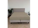 Spannbettlaken KAYORI "Emma", beige (sand), B:180cm L:200cm, Mako-Satin, Obermaterial: 100% Baumwolle, Bettlaken, Spannbettlaken, 100% Baumwollsatin