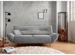 3-Sitzer HOME AFFAIRE "Drago", silber, B:205cm H:81cm T:90cm, 100% Polyester, Sofas, frei im Raum stellbar, inkl. 1 Zierkissen