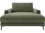 Chaiselongue HOME AFFAIRE "Downtown Loungemöbel zum Relaxen, B/T/H: 132/170/84 cm", grün (oliv), B:132cm H:84cm T:170cm, 88% Polyester, 12% Polyacryl, Sofas, Chaiselongue, auch in Bouclé, Cord und Easy care - leicht mir Wasser zu reinigen