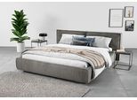 Polsterbett HOME AFFAIRE "Adrina mit Biesenoptik, Feincord und Luxus-Microfaser", grau, B:242cm H:91cm L:250cm, 95% Polyester;5% Nylon, Betten, Polsterbett, bis 280kg, auch in Überlänge 220 cm, 4 Breiten bis 200cm