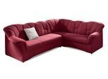Ecksofa DOMO COLLECTION "Papenburg B/T/H: 242/190/84 cm L-Form", rot, B:242cm H:84cm T:190cm, Struktur ( 90% Polyester, 10% Polyacryl);Microfaser PRIMABELLE (100% Polyester);Kunstleder SOFTLUX;Luxus-Microfaser (100% Polyester), Sofas, Ecksofa, wahlweise mit Bettfunktion, Langer Schenkel links oder rechts