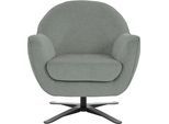 Drehsessel HOME AFFAIRE "Stavre, Loungesessel mit Drehfunktion", grau (grau pinstripe), B:83cm H:85cm T:80cm, 100% Polyester, Sessel, Drehsessel, in moderner Optik, mit elegantem Drehfuß