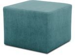 Polsterhocker HOME AFFAIRE "Jadelyn", blau (türkis), B:60cm H:44cm T:60cm, 100% Polyester, Hocker, Polsterhocker, Cordbezug, passend zum Schlafsofa