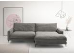 Ecksofa HOME AFFAIRE "Downtown, B/T/H: 272/190/84 cm L-Form", grau (dunkelgrau), B:272cm H:84cm T:190cm, 88% Polyester, 12% Polyacryl, Sofas, Ecksofa, weicher Sitzkomfort auch in Cord und Bouclé, incl. Zierkissen