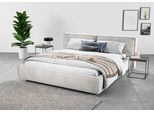 Polsterbett HOME AFFAIRE "Adrina mit Biesenoptik, Feincord und Luxus-Microfaser", silber, B:202cm H:91cm L:230cm, 95% Polyester;5% Nylon, Betten, Polsterbett, bis 280kg, auch in Überlänge 220 cm, 4 Breiten bis 200cm