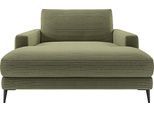 Chaiselongue HOME AFFAIRE "Downtown Loungemöbel zum Relaxen, B/T/H: 132/170/84 cm", grün (oliv), B:132cm H:84cm T:170cm, 100% Polyester, Sofas, Chaiselongue, auch in Bouclé, Cord und Easy care - leicht mir Wasser zu reinigen