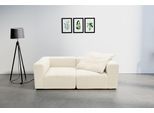 2-Sitzer HOME AFFAIRE "Utvik bestehend aus 2 Eckelementen", beige (creme), B:26cm H:69cm T:108cm, 100% Polyester, Sofas, bestehend aus einzelnen Modulen für individuelle Zusammenstellung