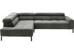 Ecksofa HOME AFFAIRE "Claya, L-Form, incl. Kopfteilverstellung, Breite 276 cm", grau (anthrazit), B:276cm H:71cm T:219cm, 95% Polyester, 5% Nylon, Sofas, Ecksofa, wahlweise elektrischer Sitzvorzug
