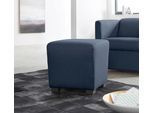 Hocker HOME AFFAIRE "Bob", blau (dunkelblau), B:46cm H:43cm T:46cm, Luxus-Microfaser (92% Polyester, 8% Nylon);Struktur fein ( 100% Polyester);Struktur in Chenille-Optik (30% Polyester, 70% Polyacryl);Chenillestruktur (40% Polyester, 60% Polyacryl), Hocker, Polsterhocker