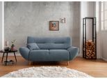 2-Sitzer HOME AFFAIRE "Drago", blau (hellblau), B:173cm H:81cm T:90cm, 100% Polyester, Sofas, frei im Raum stellbar, inkl. 1 Zierkissen