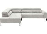 Ecksofa HOME AFFAIRE "Claya, L-Form, incl. Kopfteilverstellung, Breite 276 cm", silber, B:276cm H:71cm T:219cm, 95% Polyester, 5% Nylon, Sofas, Ecksofa, wahlweise elektrischer Sitzvorzug