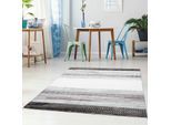Teppich CARPET CITY "Moda 1142" Gr. 6, blau, B:190cm H:11mm L:280cm, Kunstfaser, Teppiche, Teppich, Läufer, Kurzflor, Wohnzimmer