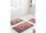 Badematte GRUND Gr. 2, orange, grau, rechteckig (60cm x 100cm ), 1 Stk., Badematten, Badematte