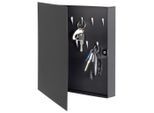 Schlüsselkasten, Schwarz, Metall, 30x30x4 cm, Garderobe, Schlüsselboards & -kästen