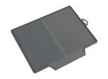 Abtropfmatte WENKO "Nelia Maxi 34 x 3 x 40 cm", grau, B:34cm H:3cm T:40cm, Geschirrständer, Abtropfmatte