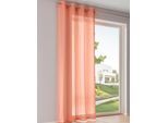Gardine HEINE HOME Gr. 4, papaya, B:140cm H:245cm, Polyester, Gardinen, Gardine