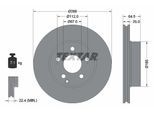 TEXTAR Bremsscheibe PRO 92159603 288mm 25mm für Mercedes