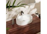 hansgrohe Xuniva Aufsatzwaschtisch 60166450 550x400mm, ohne Hahnloch/Überlauf, weiß