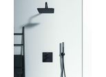 Ideal Standard Ceratherm C 100 Duschsystem Unterputz mit Idealrain Kopfbrause, Handbrause und Zubehör, silk black, schwarz matt, Duscharmatur Set