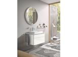 Duravit DuraSquare Aufsatzbecken 60cm weiss mit L-Cube Konsolenwaschtischunterbau 82 x 55 cm weiß hochglanz