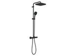Grohe Vitalio Comfort 250 Duschsystem 266962431 mit Thermostatbatterie für die Wandmontage mattschwarz
