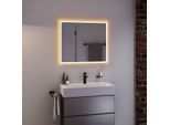 hansgrohe Xarita E Spiegel 54987700 mit kapazitiven Berührungssensor, 800 x 700 x 50 mm, weiß matt