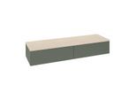 Villeroy und Boch Antao Sideboard L42003HL 160x26,8x50cm, Waschbeckenplattenfarbe botticino, leaf green matt lacquer