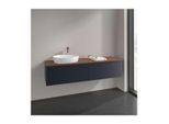 Villeroy und Boch Antao Waschtisch-Unterschrank L37112HG 160x36x50cm, Waschbeckenplattenfarbe warm walnut, midnight blue matt lacquer
