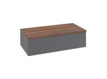 Villeroy und Boch Antao Sideboard K40102GK 1 Auszug, 1000 x 268 x 500 mm, Front mit Struktur, Anthracite Matt Lacquer / Warm Walnut