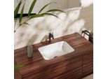 hansgrohe Xuniva Unterbauwaschtisch 61052450 450x350mm, ohne Hahnloch, mit Überlauf, SmartClean, weiß