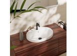 hansgrohe Xuniva Einbauwaschtisch 60161450 550x450mm, mit Hahnloch, mit Überlauf, weiß