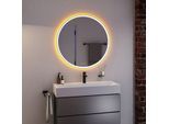 hansgrohe Xarita S Spiegel 54981700 mit kapazitiven Berührungssensor, 900 x 900 x 50 mm, weiß matt