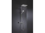 Grohe Rainshower Duschsystem 26649000 chrom, mit Aufputz-Thermostat, Duscharm 45cm schwenkbar